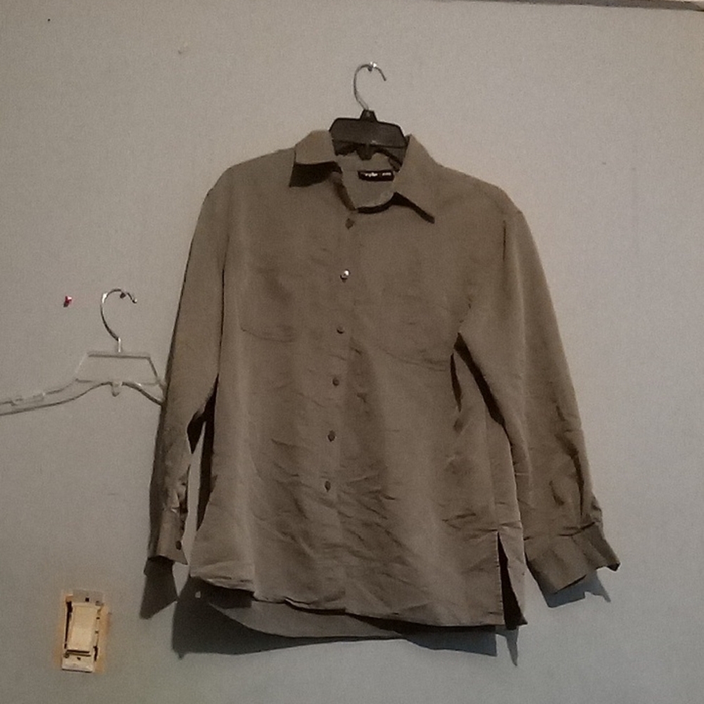 Green Button-Up Shirt